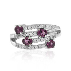 Anello in argento con Rodolite