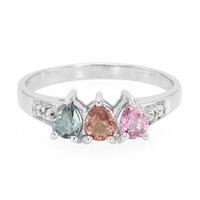 Anello in argento con Zaffiro Fancy