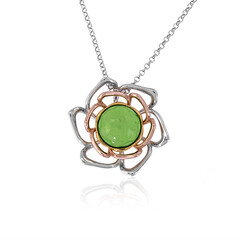 Collana in argento con Ambra Verde Colombiana