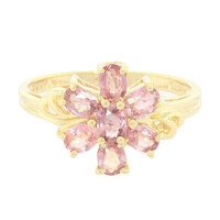 Anello in oro con Zaffiro Padparadscha (non riscaldato) (AMAYANI)