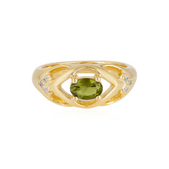 Anello in argento con Moldavite