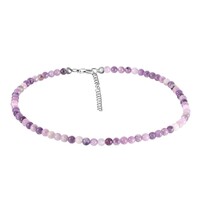 Collana in argento con Lepidolite