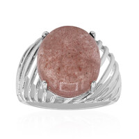 Anello in argento con Quarzo Fragola