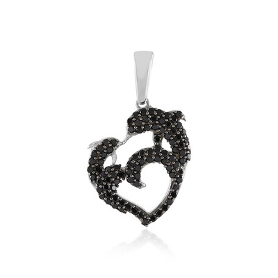 Ciondolo in argento con Spinello Nero