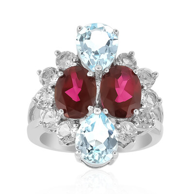 Anello in argento con Topazio Rosso