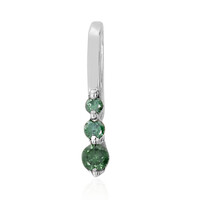 Ciondolo in argento con Diamante Verde I2