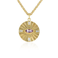 Collana in ottone con Ametista Rose de France (Juwelo Style)
