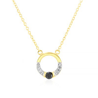 Collana in argento con Diamante Nero