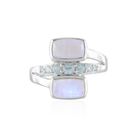 Anello in argento con Pietra di Luna Blu (KM by Juwelo)