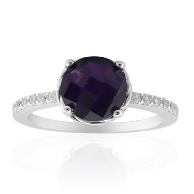 Anello in argento con Ametista Zambiana