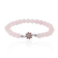 Bracciale in argento con Quarzo Rosa