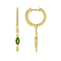 Orecchini in argento con Diopside Russo