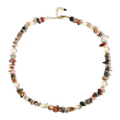 Collana in argento con Perla d'Acqua Dolce Bianca (Riya)