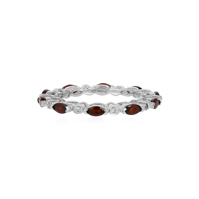 Anello in argento con Granato Mozambico
