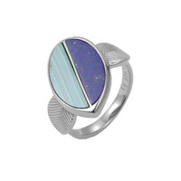 Anello in argento con Malachite