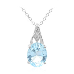 Collana in argento con Topazio Blu Cielo