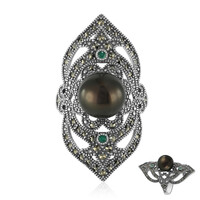 Anello in argento con Perla Tahitiana (Annette classic)