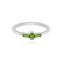 Anello in argento con Diopside Russo