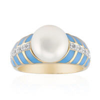Anello in argento con Perla d'Acqua Dolce Bianca (TPC)