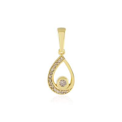 Ciondolo in argento con Diamante Champagne I2