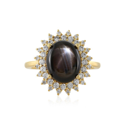 Anello in argento con Zaffiro Stellato Nero