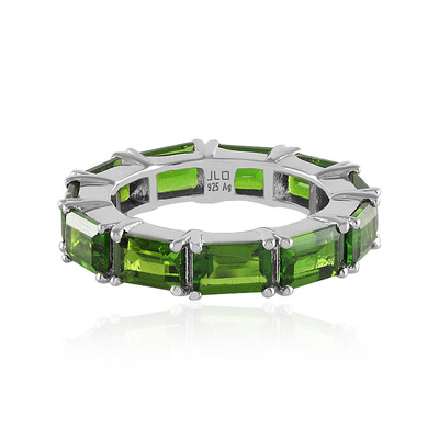 Anello in argento con Diopside Russo