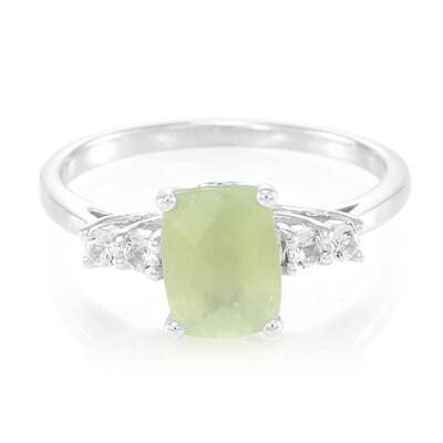 Anello in argento con Prehnite