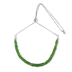Bracciale in argento con Diopside Russo