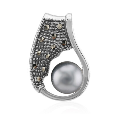 Ciondolo in argento con Perla Tahitiana (Annette classic)