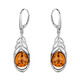 Orecchini in argento con Ambra Baltica Cognac (dagen)