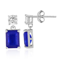 Orecchini in argento con Spinello Blu Royal