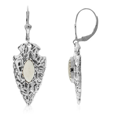 Orecchini in argento con Agata Bianca (Desert Chic)