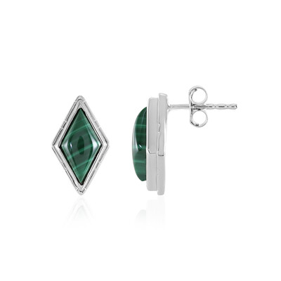 Orecchini in argento con Malachite (MONOSONO COLLECTION)