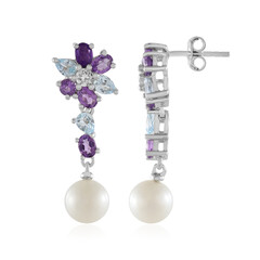 Orecchini in argento con Perla d'Acqua Dolce Bianca