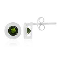 Orecchini in argento con Diopside Russo