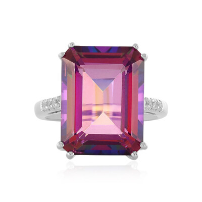 Anello in argento con Topazio Mistico Porpora