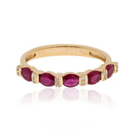 Anello in oro con Rubino Mozambico AAA (CIRARI)