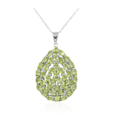 Collana in argento con Peridoto della Birmania