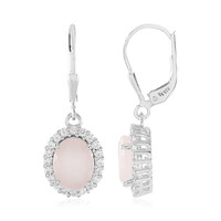 Orecchini in argento con Quarzo Rosa