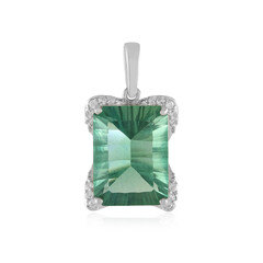 Ciondolo in argento con Fluorite Verde