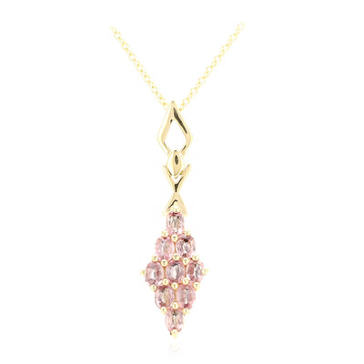 Collana in oro con Zaffiro Padparadscha (non riscaldato) (AMAYANI)