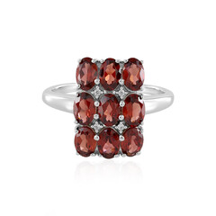 Anello in argento con Granato Mozambico