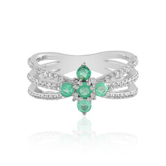 Anello in argento con Smeraldo Russo