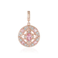 Ciondolo in argento con Tormalina Rosa Nigeriana