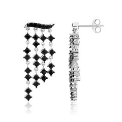 Orecchini in argento con Spinello Nero