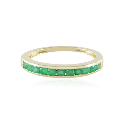 Anello in oro con Smeraldo Brasiliano