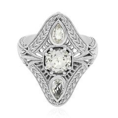 Anello in argento con Topazio Bianco