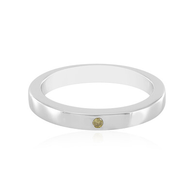 Anello in argento con Diamante Giallo I3