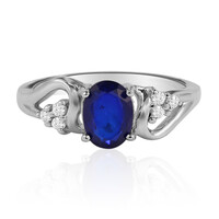 Anello in argento con Spinello Blu Royal