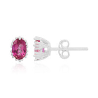 Orecchini in argento con Topazio Rosa
